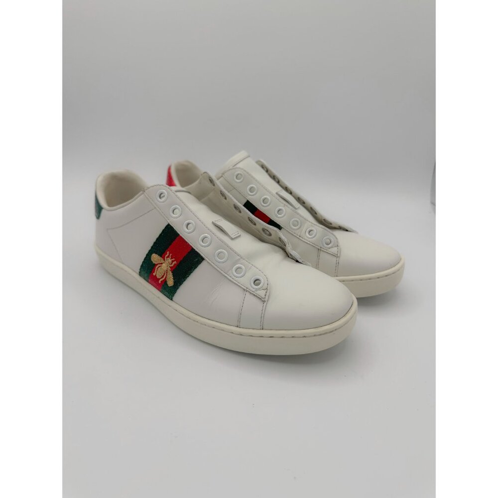 Gucci New Ace Bee Embroidered Sneakers - Picture 4 of 11